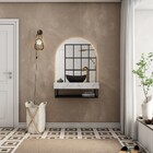 Prateleira Módulo De Banheiro Montado Em Alumínio Preto 80cm