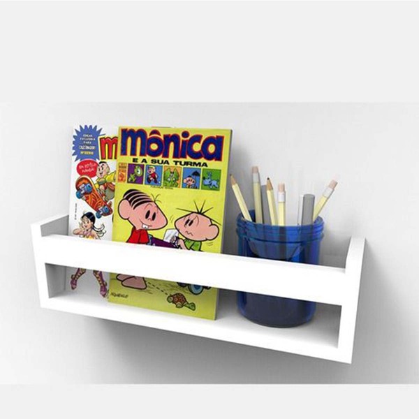 Prateleira Montessoriana P/ Livros 40cm - Branco