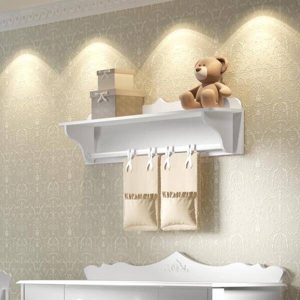 Prateleira Multimóveis Porta Fraldas 100% Mdf Branca Ref.2354