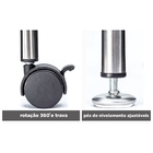 Prateleira Multiuso Em Aço Inox De 4 Elementos Com Rodinhas