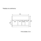 Prateleira Multiuso Para Sala De Estar Estilare Preto