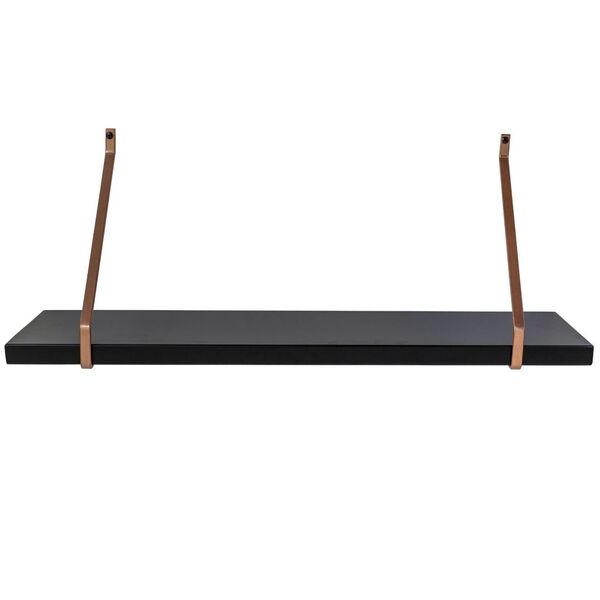 Prateleira New York Suporte Ferro Cobre Laqueada Preto