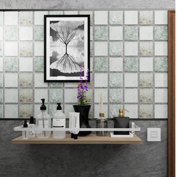 Prateleira Nicho Banheiro Maquiagem Perfume Design Branco