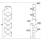 Prateleira Nicho Flutuante 157 5x25  Cms Com Suporte Incluso