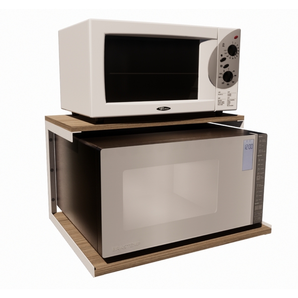 Prateleira Nicho Forno Eletrico Microondas Dupla 60cm Branco
