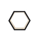 Prateleira Nicho Hexágono Preta