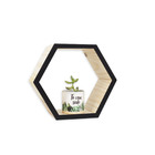 Prateleira Nicho Hexágono Preta