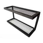 Prateleira Nicho Organizador Duplo Em Metal Com Tela Expandid