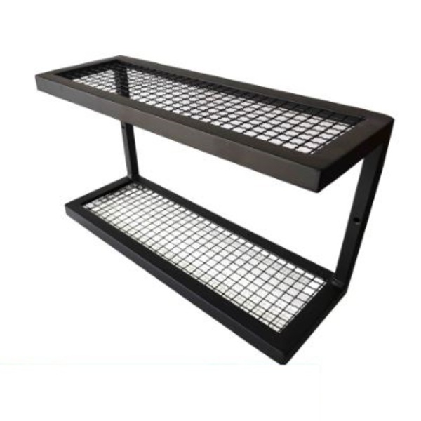 Prateleira Nicho Organizador Duplo Em Metal Com Tela Expandid