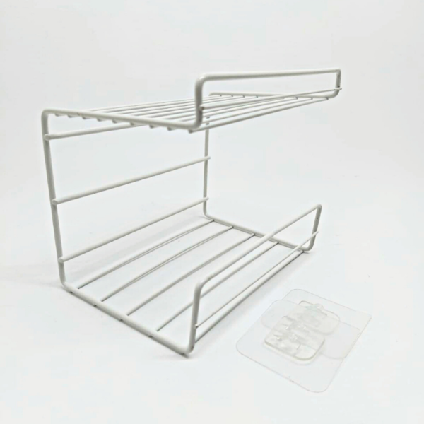 Prateleira Organizador De Metal Fixação Com Adesivo Cozinha B