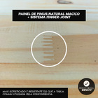 Prateleira Painel Pinus Sem Nós 15mm 90x20 Com Suporte Invisí