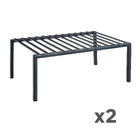 Kit com 2 Prateleiras para Armário Preto Metal Delinia