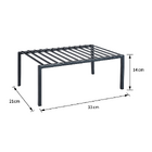 Kit com 2 Prateleiras para Armário Preto Metal Delinia