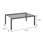 Prateleira para Armario Preto Metal Delinia