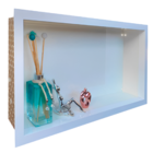 Prateleira Para Banheiro De Porcelanato Branco Polido 60x32