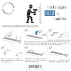 Prateleira Para Banheiro Em Vidro Grego Metal 1055at.prpl