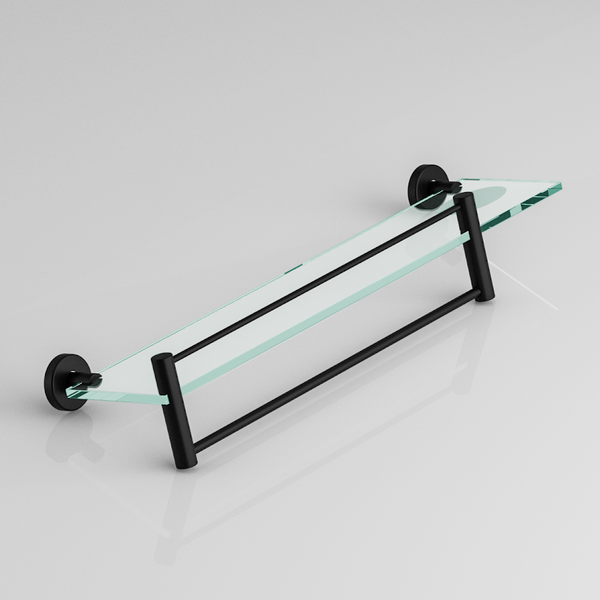 Prateleira Para Banheiro Em Vidro Grego Metal 1056at.ptfc