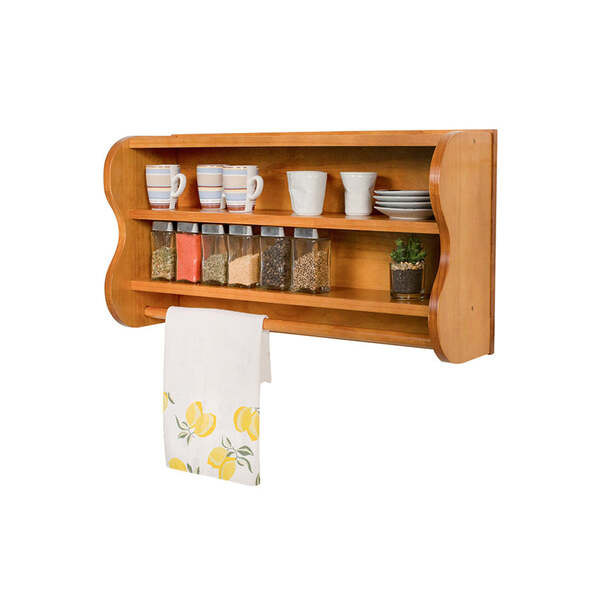 Prateleira Para Cozinha Luana  - Nozes - Meu Móvel De Madeira