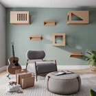 Prateleira Para Gatos 100% Mdf 50x 22x 30 Cm Fredy Marrom