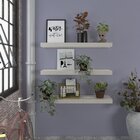 Prateleira Para Livros 90cm Em Tamburato Suporte Invisível De