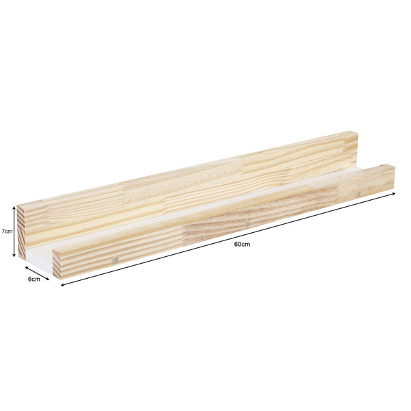 Prateleira Para Quadros E Porta Retratos Pinus E Mdf Branco 6