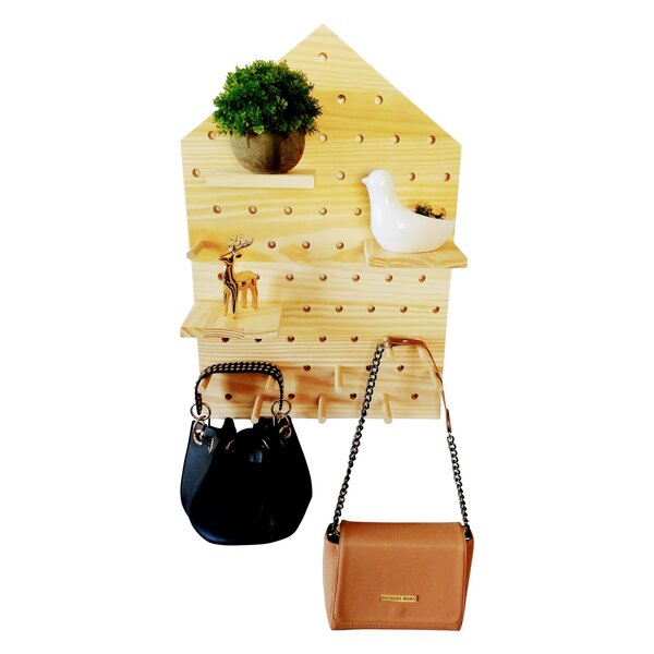 Prateleira Pegboard Casinha 16 Pinos, 3 Prateleiras 13,5cm Pi