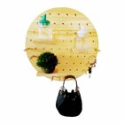 Prateleira Pegboard Circulo 50cm, 16 Pinos, 3 Prateleiras 13,