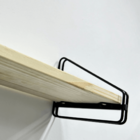 Prateleira Pinus 16 Cm X 49 Cm - Super Luxo C/suporte Preto