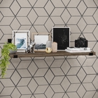 Prateleira Plantas 60x20 MDF Amadeirado Mão Francesa Invertida