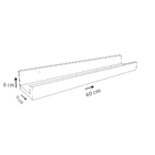 Prateleira Porta Esmalte Para Manicure 40cm Em Mdf - Branco