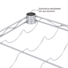 Prateleira Porta Garrafas de Metal Aço Cromada para Linha Line Aramada 60x35cm 20gk Spaceo