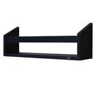 Prateleira Porta Livros Modelo Slip Preta