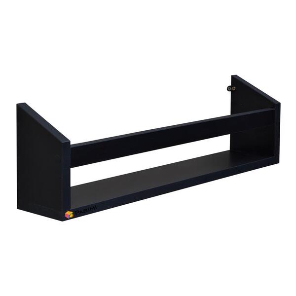 Prateleira Porta Livros Modelo Slip Preta