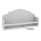 Prateleira Porta Livros Nuvem Branco - Casatema