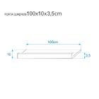 Prateleira Porta Quadros 100 X 10cm Amarela Suporte Invisível