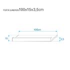 Prateleira Porta Quadros 100 X 15cm Carvalho Suporte Invisível