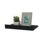 Prateleira Porta Quadros 30 X 10cm Preta Suporte Invisível