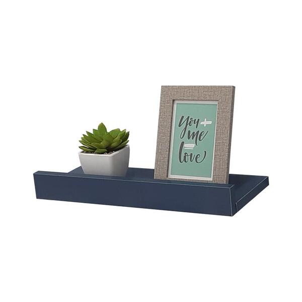 Prateleira Porta Quadros 40 X 15cm Azul Suporte Invisível