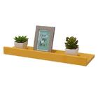 Prateleira Porta Quadros 50 X 20cm Amarelo Suporte Invisivel