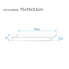 Prateleira Porta Quadros 70 X 15cm Branca Suporte Invisível