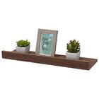 Prateleira Porta Quadros 70 X 15cm Nogal Suporte Invisível