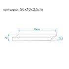 Prateleira Porta Quadros 90 X 10cm Amarela Suporte Invisível