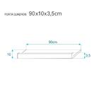 Prateleira Porta Quadros 90 X 10cm Branca Suporte Invisível