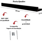 Prateleira Porta Quadros Enfeite Com Suporte Invisível 90x10