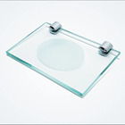 Prateleira Porta Shampoo Com Saboneteira De Vidro Incolor