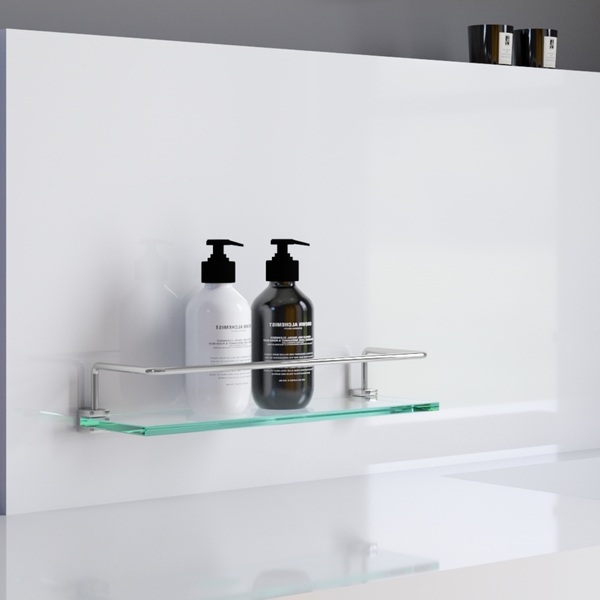 Prateleira Porta Shampoo Proteção Suporte Vidro Para Banheiro