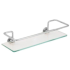 Prateleira Porta Shampoo Reto Vidro Cromado Fort Metais