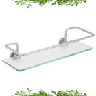 Prateleira Porta Shampoo Reto Vidro Cromado Fort Metais