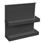 Prateleira Porta Temperos Duplo De Encaixe Cozinha Aço Preto