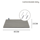 Prateleira Prat-k Retangular Com Suporte 40x20cm